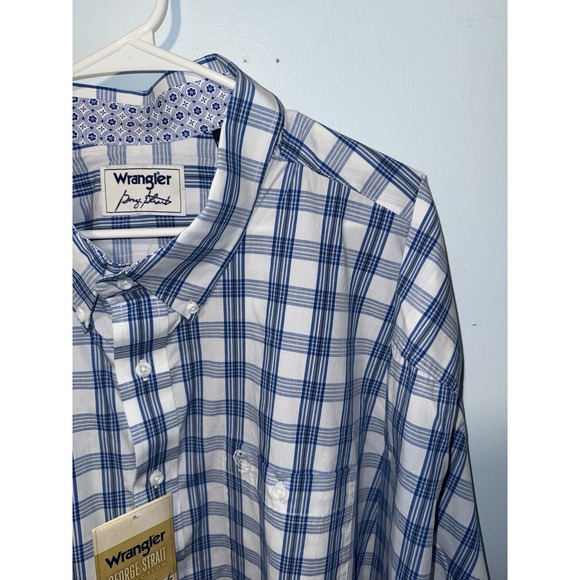 WRANGLER Men's George Strait Collection Relaxed Fit Stretch Western Blue Size 4X - Picture 2 of 7